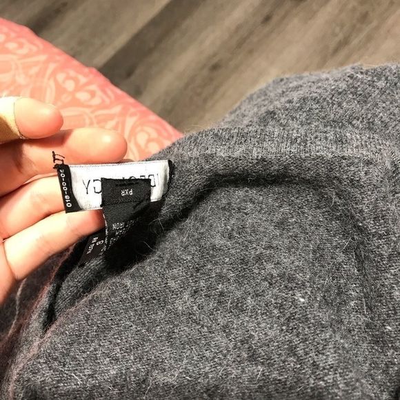 Ideology Wool Rabbit Hair V-neck Sweater Cardigan - Picture 3 of 5